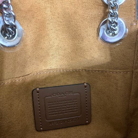 COACH Pebbled Olive Leather Convertible Mini Turnlock Backpack XBody C5677 - Picture 12 of 16